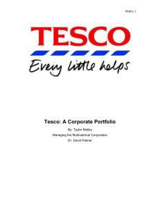 Tesco: A Corporate Portfolio
