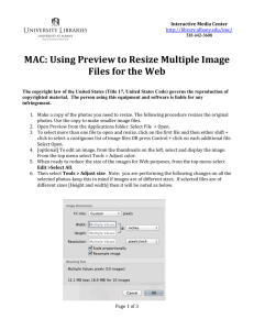 MAC: Using Preview to Resize Multiple Image Files for the Web