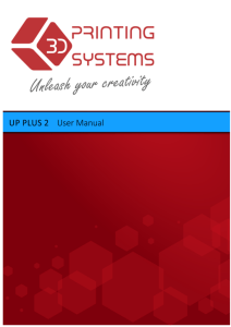 UP Plus 2 Manual - 3D Printing Systems