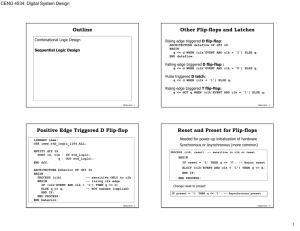 Outline Positive Edge Triggered D Flip-flop Other Flip