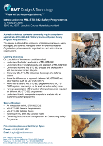 Introduction to MIL-STD-882 Safety Programmes