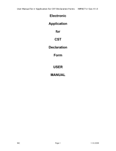 e-Application for CST Declaration Forms