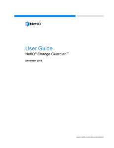 NetIQ Change Guardian User Guide