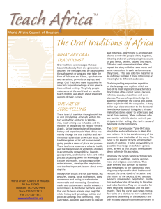 The Oral Traditions of Africa