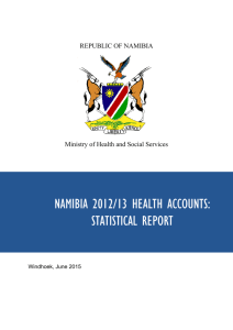 namibia 2012/13 health accounts: statistical report