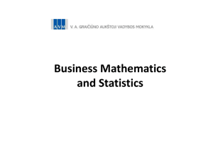 6 Verslo matematika ir statistika