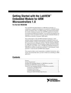 Getting Started with the LabVIEW Embedded Module for ARM