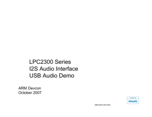 LPC2300 Series I2S Audio Interface USB Audio Demo