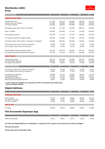 Worldwide (USD) Print Digital Editions The Economist Espresso App