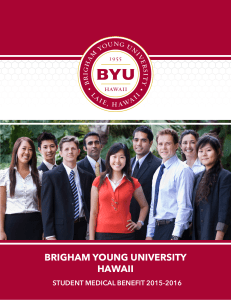 BYU-Hawaii Student Medical Benefit