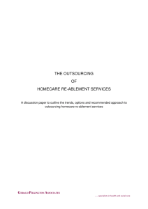 THE OUTSOURCING OF HOMECARE RE