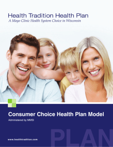 Consumer Choice Health Plan Model