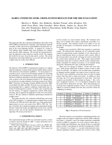 DARPA Communicator: Cross-system results for the 2001 evaluation