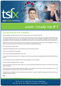 Top Tips for the HSC