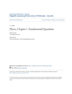 Physics, Chapter 1: Fundamental Quantities