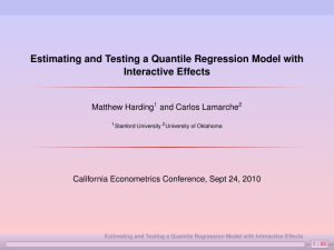 Estimating and Testing a Quantile Regression
