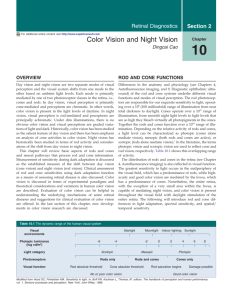 Chapter 10 - Color Vision and Night Vision