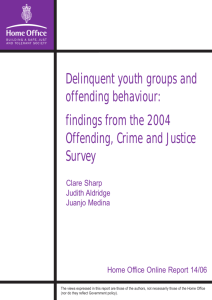 Delinquent youth groups and offending behaviour: findings