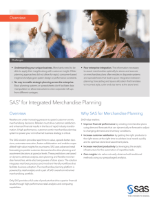 SAS® for Integrated Merchandise Planning