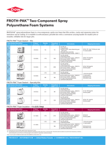 FROTH-PAK™ Two-Component Spray Polyurethane Foam Systems