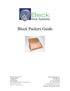 Block Packers Guide