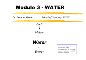 Module 3 - WATER Water