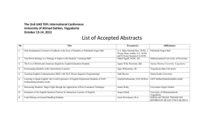 List of Accepted Abstracts - uad-international-tefl