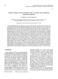Crustal volumes of the continents and of oceanic and continental