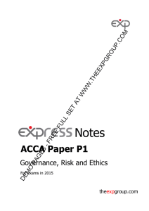 ACCA Paper P1 - The ExP Group