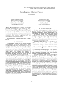 Fuzzy Logic and Behavioral Finance