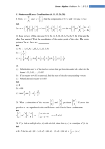 1 Linear Algebra Problem Set 1.1~2.2 1.1 Vectors - NCTU