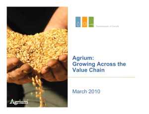 Agrium: Growing Across the Value Chain
