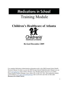 Training Module - Children's Healthcare of Atlanta