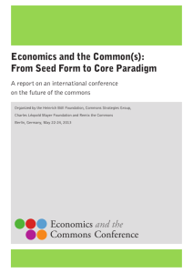 Economics and the Common(s): From Seed - Heinrich-Böll