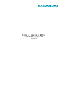 Rules for issuers of bonds