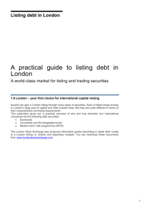 A practical guide to listing debt in London