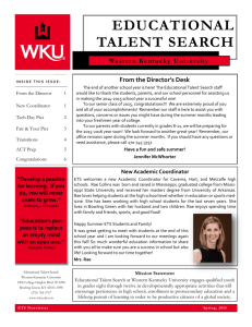 educational talent search - Western Kentucky University