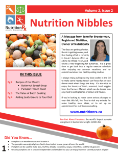 Nutrition Nibbles (NutritionRx – Fall 2012)