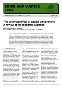 The deterrent effect of capital punishment: A review of the research
