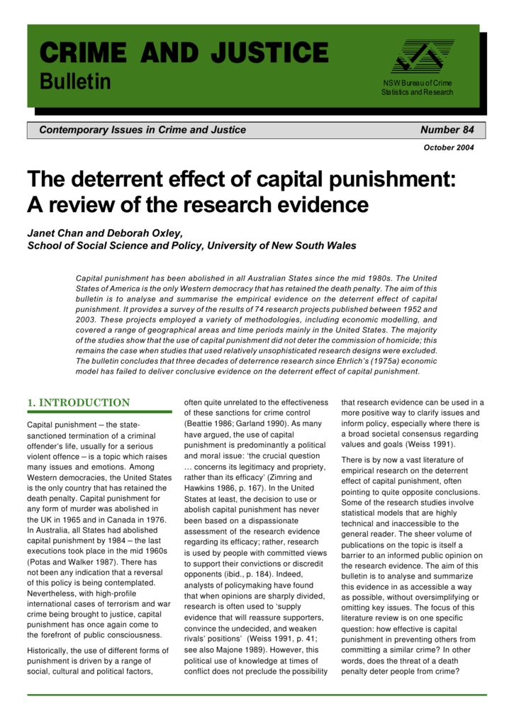 Capital Punishment And Its Effects On The