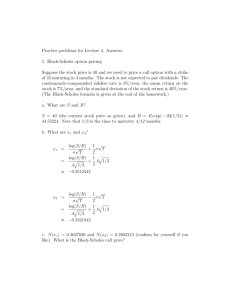 Practice problems for Lecture 4. Answers. 1. Black