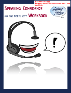 Speaking Confidence for the TOEFL ibt® Workbook