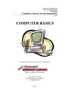 computer basics - School of Computer Science