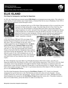 WHAT HAPPENED AT ELLIS ISLAND