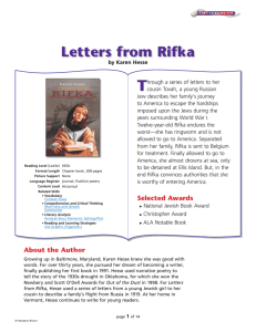 Letters from Rifka Teacher's Guide