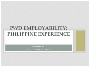 PWD EMPLOYABILITY: Philippine Experience