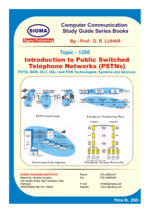 Introduction to Public Switched Telephone Networks