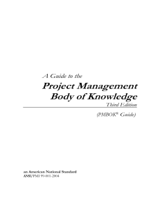 Project Management Body of Knowledhe-PMBOK