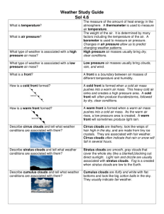 Weather Study Guide Sol 4.6