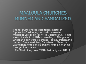 Maaloula Churches Burned and Vandalized